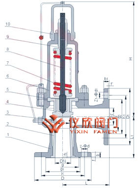 弹簧微启封闭式安全阀