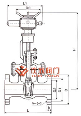 Z941电动闸阀尺寸图