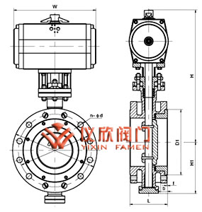 D643H气动弹性金属密封蝶阀