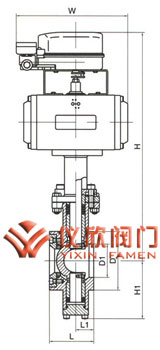 气动V调节球阀