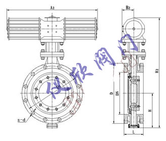 D643H气动多层次硬密封法兰蝶阀